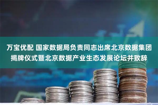 万宝优配 国家数据局负责同志出席北京数据集团揭牌仪式暨北京数据产业生态发展论坛并致辞