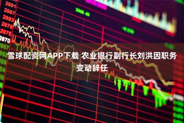 雪球配资网APP下载 农业银行副行长刘洪因职务变动辞任