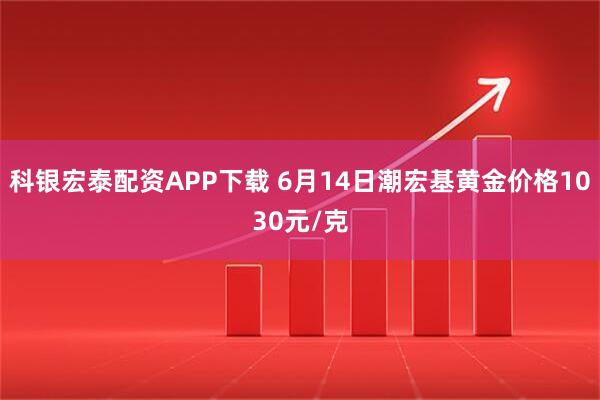 科银宏泰配资APP下载 6月14日潮宏基黄金价格1030元/克